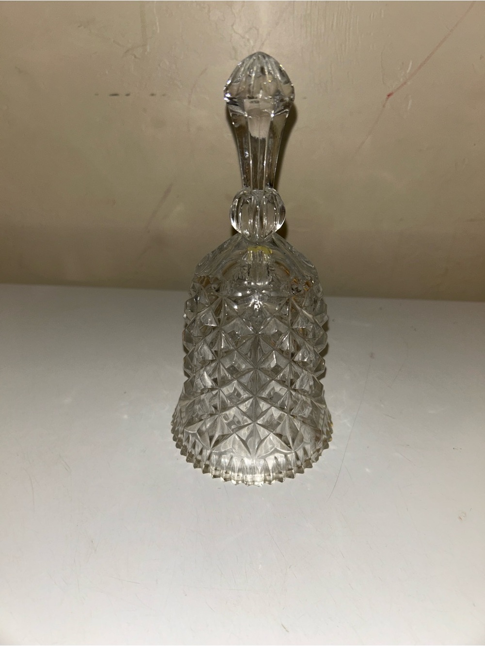 24% LEAD CRYSTAL BELL 7.5" HANDCUT MADE IN WESTERN GERMANY 1970s